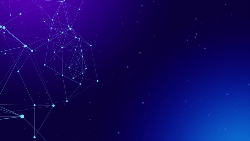 Blue Futuristic Network Technology Plexus Background. Abstract Molecule Connection Plexus Background. Futuristic Technology Plexus Background. Seamless Loop
