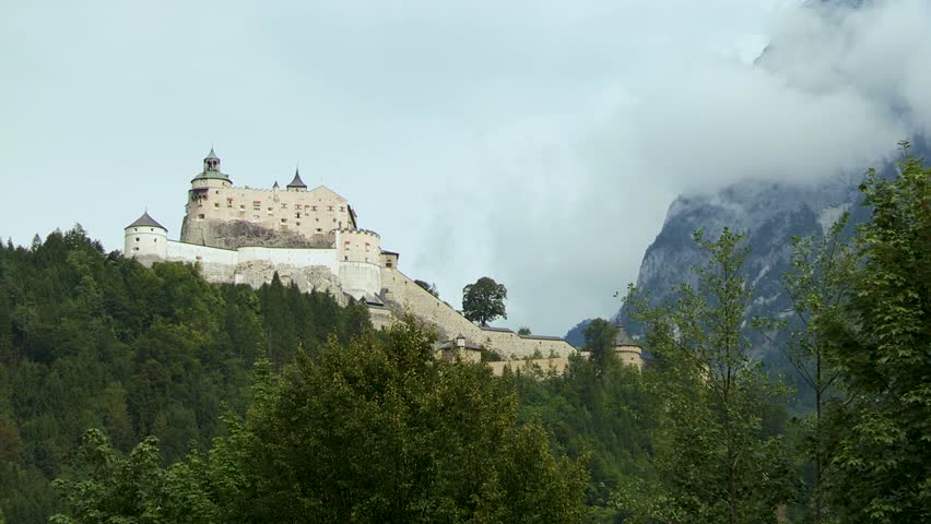 View to Werfen Castle, near to Salzburg, Austria, Europe