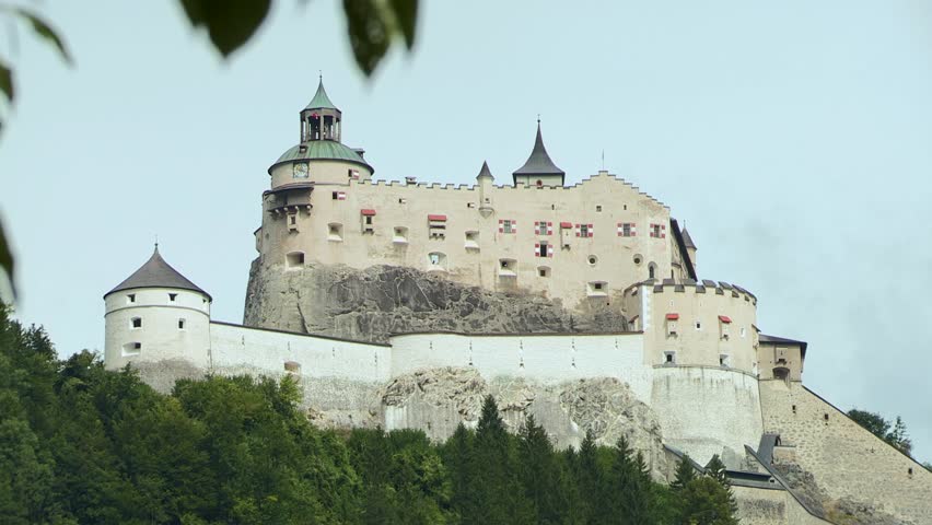 View to Werfen Castle, near to Salzburg, Austria, Europe