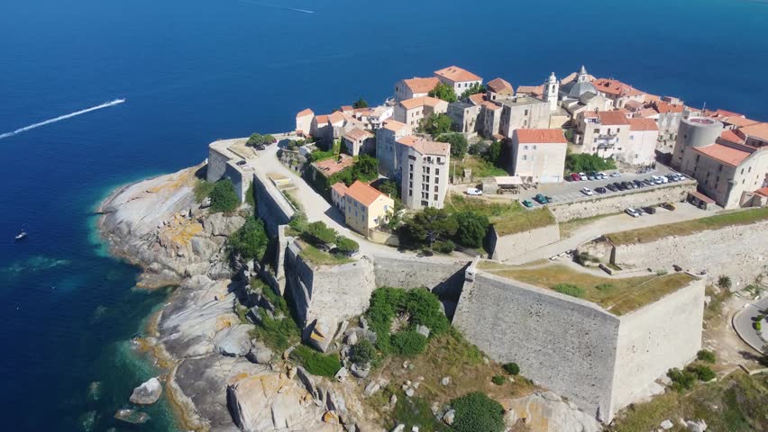 Aerial View of Calvi Fortress, France