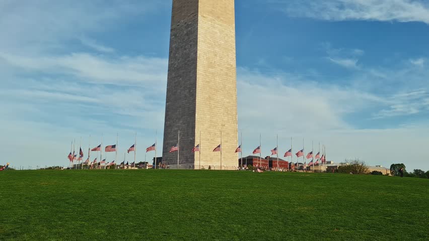 washington monument rising above national mall in washington dc