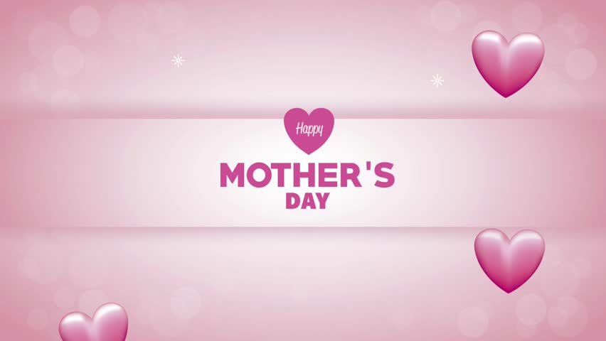 Animated Happy Mother’s Day lettering with stylish typography. Ideal for greeting cards, banners, social media, festive videos, holiday promotions, and creative Mother’s Day celebration designs.