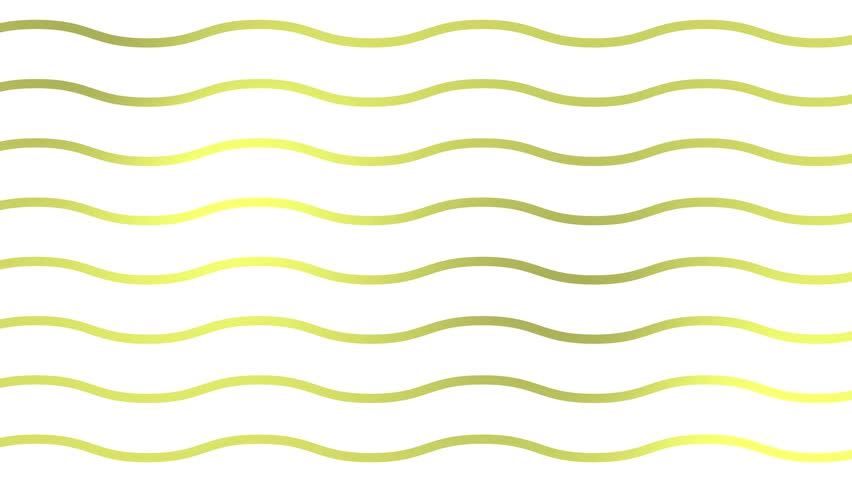 Animated colorful wavy lines. Linear background. Decorative pattern. Looped video. Vector illustration isolated on white background.