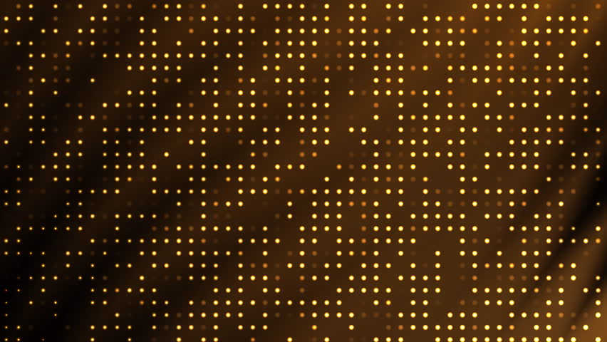 Gold black gradient dotted pattern on a dark brown background, creating a luxurious and modern abstract texture, resembling sparkling lights or decorative fabric design.