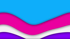 Seamlessly Looping Abstract Paper Cut Waves in Blue, Pink, and White Motion Background for Modern Presentations and Digital Displays - Powered by Shutterstock - Get 15% off with code: PIKWIZARD15