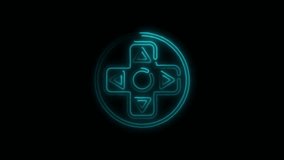 Retro Game Controller Neon Glow Motion Graphics Animation Background Loop - Powered by Shutterstock - Get 15% off with code: PIKWIZARD15