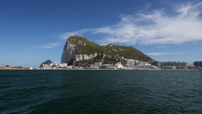 Timelapse of Gibraltar as seen from La Linea de la Concepcion in Spain