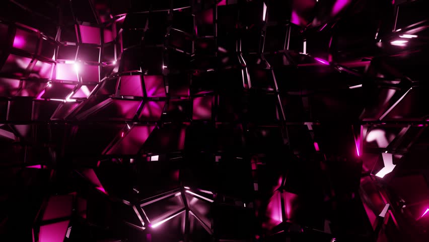Broken Pink disco ball kaleidoscope for party wall VJ loop
