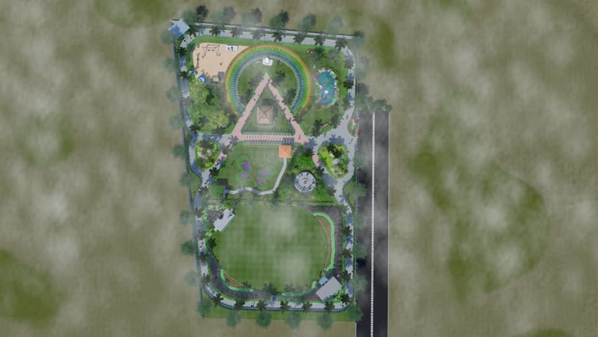 Park Landscape Conceptual Design. Theme Park.