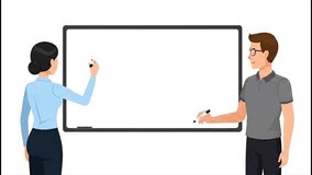 Two Person Explaining Business Presentation Whiteboard Animation  - Powered by Shutterstock - Get 15% off with code: PIKWIZARD15