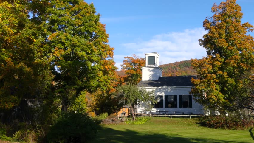The Union Christian Church was built in 1840 at Plymouth Notch Historic District in the Vermont.