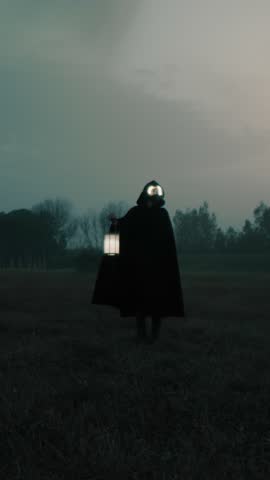 The Mystery Of A Man Seeking Terror At The Entrance Of A Forest Night Halloween