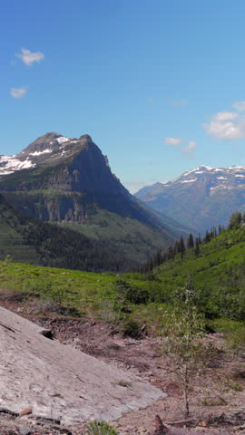 Explore the breathtaking landscapes of Glacier National Park in Montana, where snowcapped mountains meet lush green valleys, captivating all who visit to admire its natural beauty