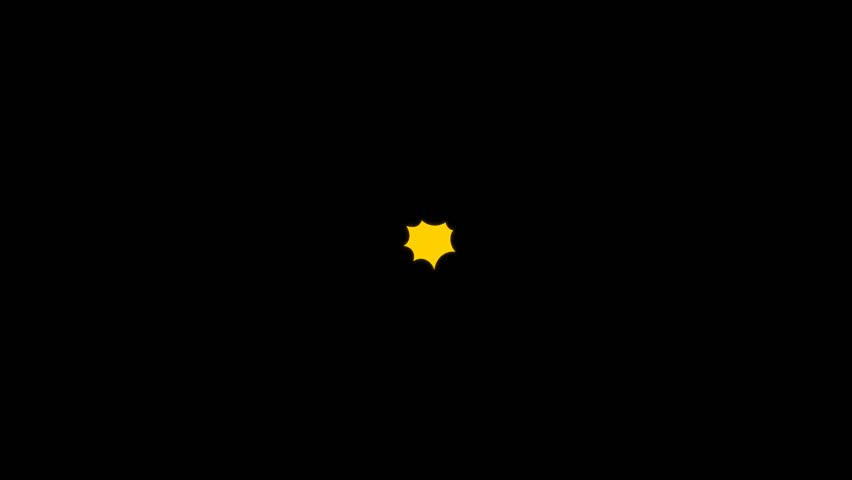 spark fireworks animation explosion effects, Flash style cartoon spark explosion effects, Action Combined Elements animation featuring explosion accompanied by sparks on transparent background