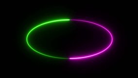 Neon light circle frame loading icon background animation. neon circle frame on black background. - Powered by Shutterstock - Get 15% off with code: PIKWIZARD15