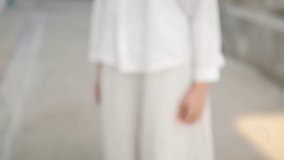 Close Up Female Hand Reaching Out in Gentle Gesture of Help and Connection. Woman in White Clothing Extending Arm with Open Palm Offering Support, Care, Human Touch Outdoors. man male. trust, love - Powered by Shutterstock - Get 15% off with code: PIKWIZARD15