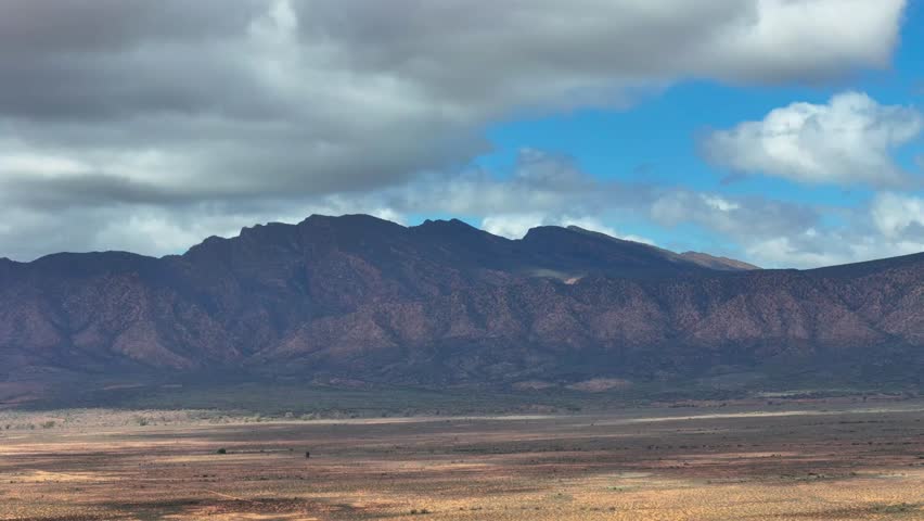 Views of the western side of the Flinders Ranges from the Outback Highway in remote South Australia