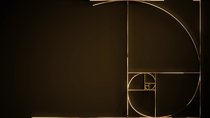 Golden Ratio On Old Vintage Ink Paper Background Animation