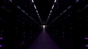 Network and Data Servers Behind Glass Panels, Futuristic Server Room, Data Center Technology 4k HD Video - Powered by Shutterstock - Get 15% off with code: PIKWIZARD15