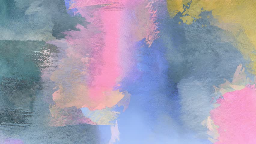 Watercolor animated texture with dreamy lavender and soft gray gradients, pastel cloud-like washes, abstract handmade painting style, delicate minimal art, soft artistic grunge overlay background loop