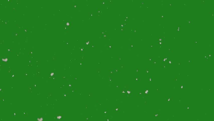 real and natural falling snow filmed in real conditions on a green screen