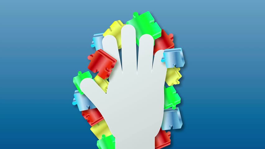 Celebrate World Autism Awareness Day with a heartwarming animation featuring blue puzzle pieces, glowing ribbons, and positive messages of understanding, acceptance, and inclusivity. - Powered by Shutterstock - Get 15% off with code: PIKWIZARD15
