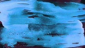 Watercolor animated texture in vivid cobalt blue, turquoise, and black with streaked brush strokes and layered gradients, dynamic paint wash design, artistic background, grunge overlay background loop - Powered by Shutterstock - Get 15% off with code: PIKWIZARD15