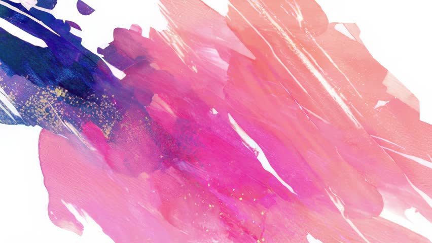Watercolor animated texture in soft pink, magenta, and lavender tones with light gradient washes, delicate feathered brush edges and smooth blending, artistic abstract design, grunge overlay loop