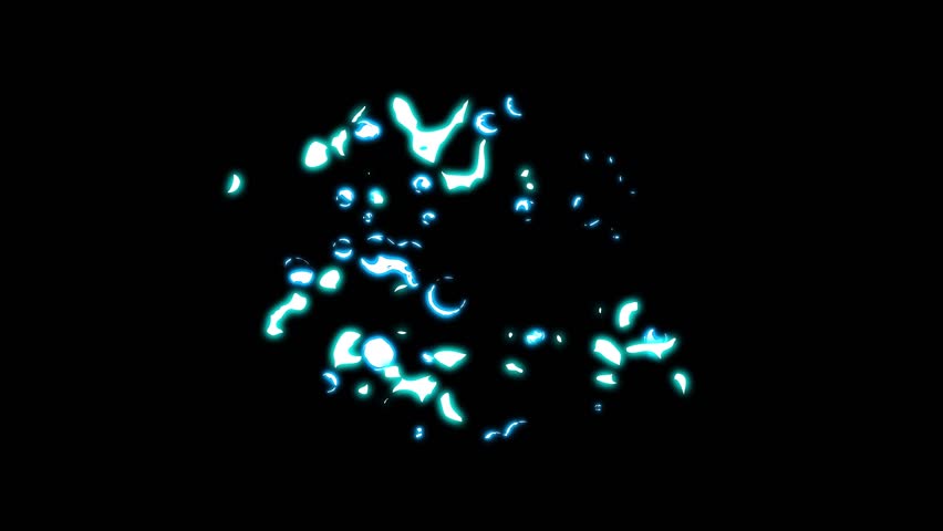 Cartoon thunder boom lightning animation FX hand drawn doodle style with comic sparks flash energy particles glowing smoke explosion dynamic motion graphics fantasy overlay background design in 4K