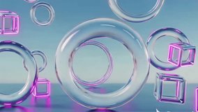 Abstract 3D Illustration with Geometric Shapes and Reflections in a Modern Style - Powered by Shutterstock - Get 15% off with code: PIKWIZARD15