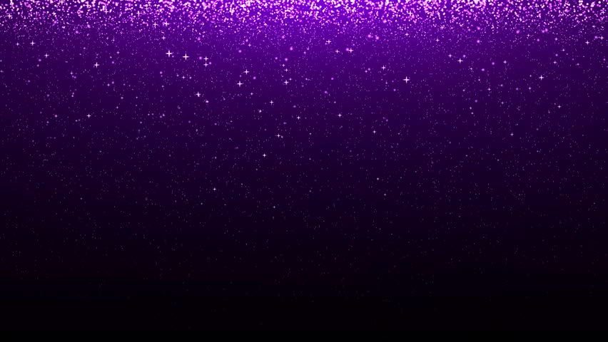 Purple glitter shiny particles falling animation background in 4k