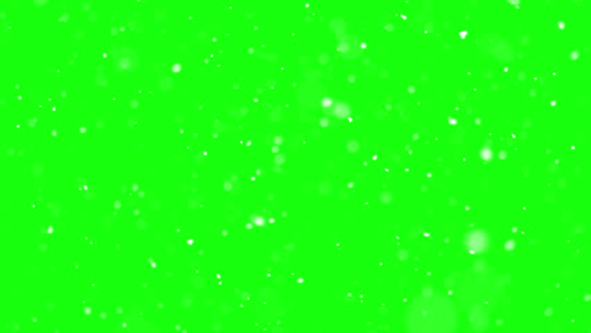 Falling Snow on Green Screen Background