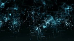 Abstract animation of glowing data particles forming network connections, symbolizing futuristic technology and communication. - Powered by Shutterstock - Get 15% off with code: PIKWIZARD15