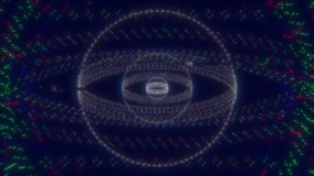 Futuristic Digital Eye Glitch Background with Neon Pixel Noise and Cyberpunk Matrix Effect. Perfect for technology, cybersecurity, sci-fi, virtual reality, hacking, and modern UI design projects. - Powered by Shutterstock - Get 15% off with code: PIKWIZARD15