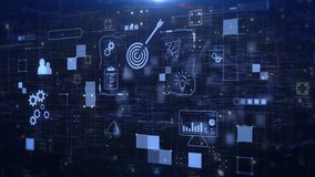 Business technology concepts showcasing digital data and analytics in a cyber environment for various digital concepts, including data visualization and analytics tools 4K motion - Powered by Shutterstock - Get 15% off with code: PIKWIZARD15
