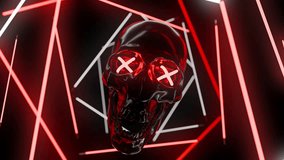 Neon Light and Skull Abstract Horror Background - Powered by Shutterstock - Get 15% off with code: PIKWIZARD15