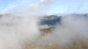 Splendid morning scene of a countryside, where mist shrouds valleys among the rolling hills. Cinematic footage. Carpathian mountains, Ukraine. Filmed in UHD 4k video. Discovery the beauty of earth. - Powered by Shutterstock - Get 15% off with code: PIKWIZARD15