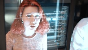 Female programmer is writing code to create a software anti-hacker system to protect financial system database data. A coder or developer working late in a computer display in problem solving. - Powered by Shutterstock - Get 15% off with code: PIKWIZARD15