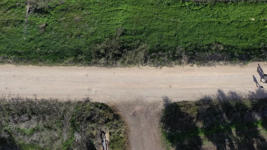 Gideon Grove, Nahal Harod Trail from a drone in Israel