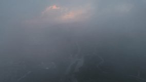 Mount Carmel, located in the city of Haifa, at a misty sunrise from a drone view - Powered by Shutterstock - Get 15% off with code: PIKWIZARD15