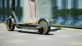 Riding Electric Scooter. City Commute E-Scooter Urban Transport. Sustainable Commuting Modern City Life. Eco-Friendly Travel, Alternative Transportation. Urban Commuter Shared Scooter. Urban Explorer - Powered by Shutterstock - Get 15% off with code: PIKWIZARD15