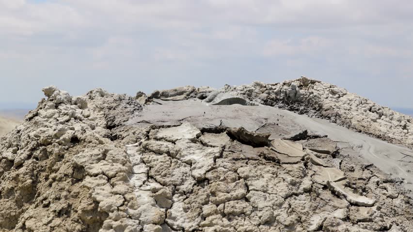 Mud volcanoes near the Gobustan National Park, Azerbaijan 