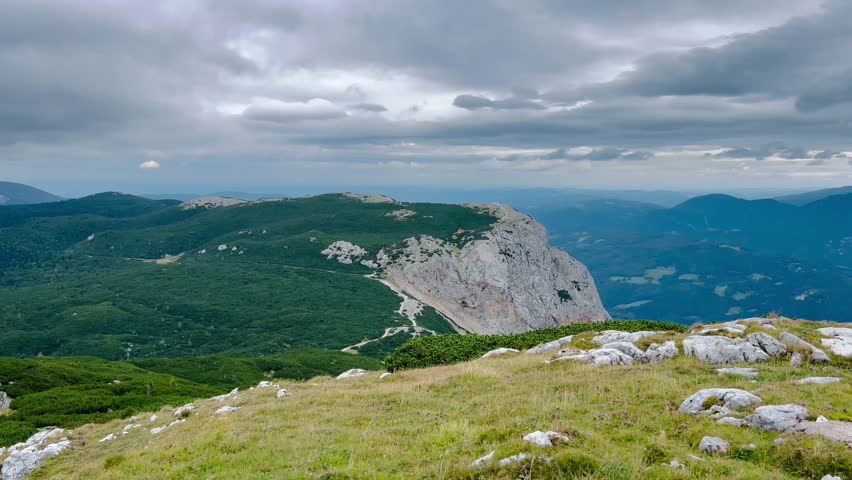 View of Schneeberg and Rax mountain in the Austrian Alps