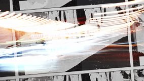 Light trails streaking across torn posters at night - Powered by Shutterstock - Get 15% off with code: PIKWIZARD15