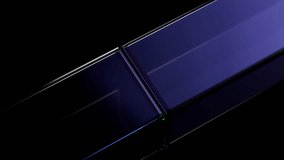 Glass blocks sliding and rotating against dark background. Generating dynamic abstract visual with luminous reflections and geometric light interactions creating futuristic minimalist design element - Powered by Shutterstock - Get 15% off with code: PIKWIZARD15