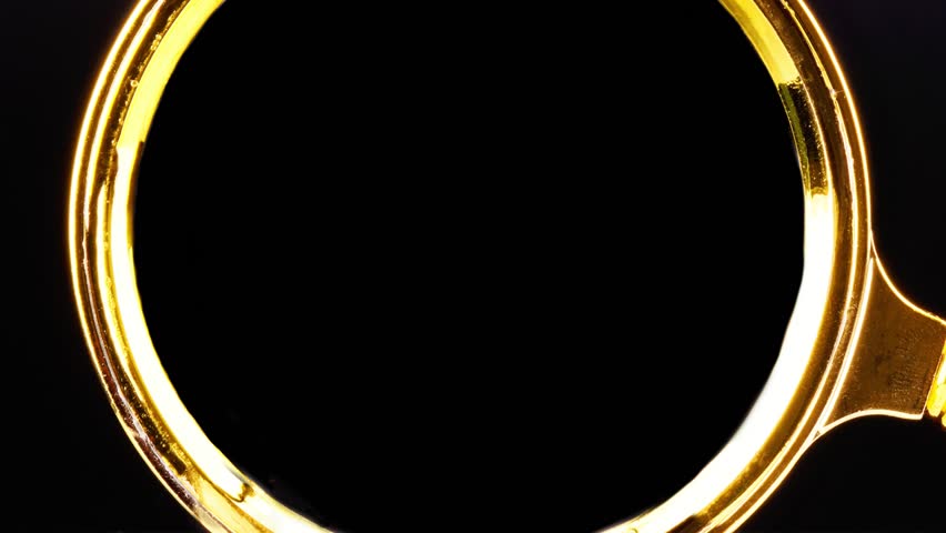 Animated text explains Reflective Practice. Words appear and fade away shown through a magnifying glass on a black background.. The animation presents the Business concept