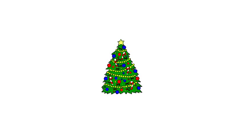 Merry Chrismas tree icon vector ilustration set on green screen background vector illustration flat desing, Chrismas tree with lights and gifts, cartoon.