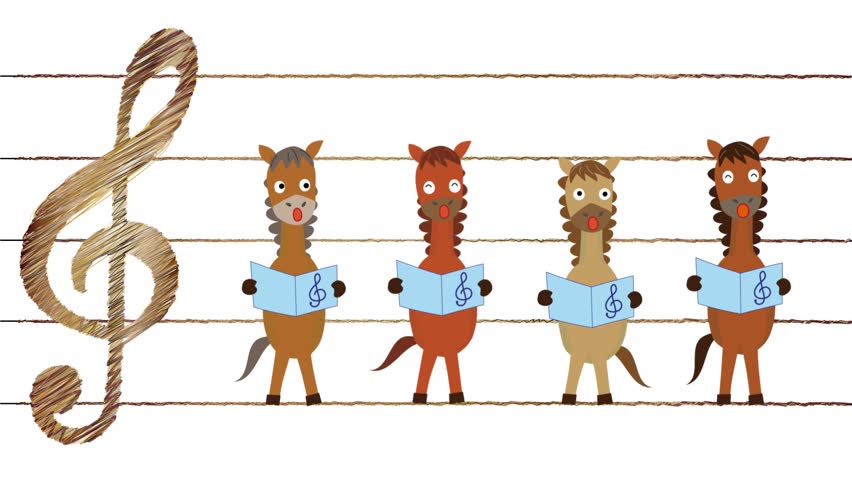 This is a video clip for New Year's cards for 2026. Horses are celebrating the New Year and enjoying music.