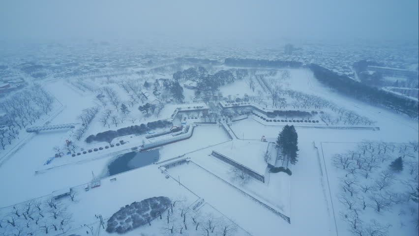 4K Time lapse of Sapporo city in Winter, Japan.
