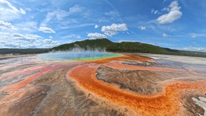 	
360 Panorama Video of Grand Prismatic Spring, Yellowstone National Park	
